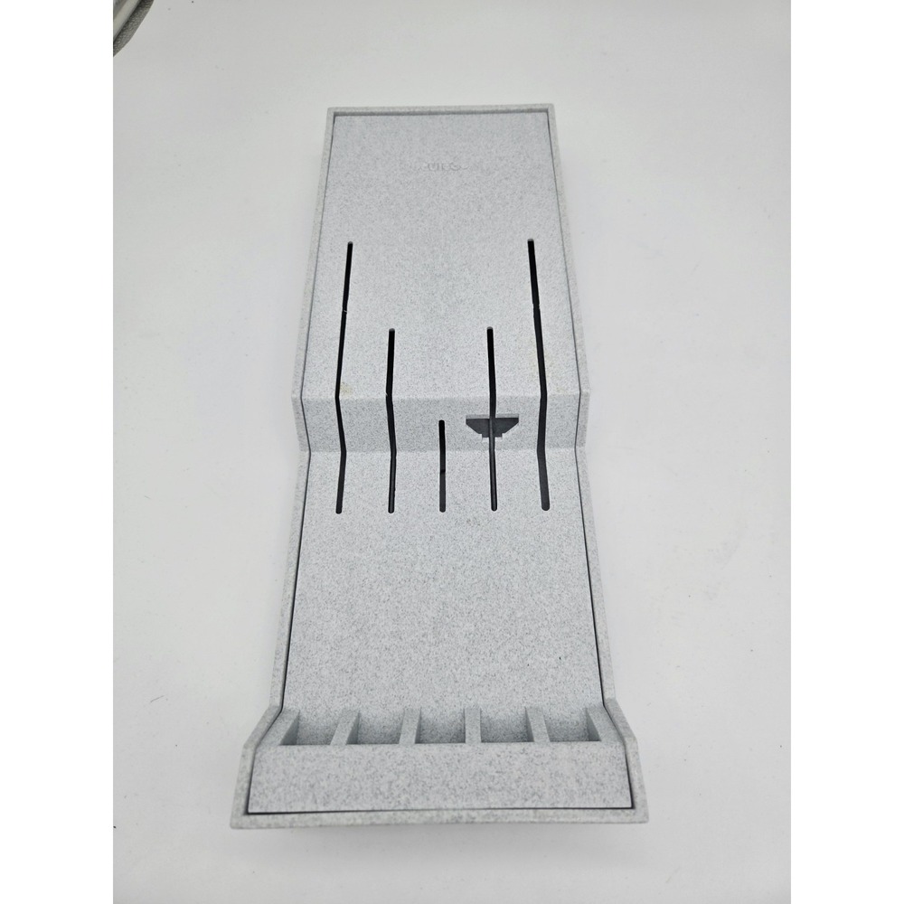 Cutco 5pc Knife Holder Wall Mount or Drawer Model #1742 White Durable Plastic